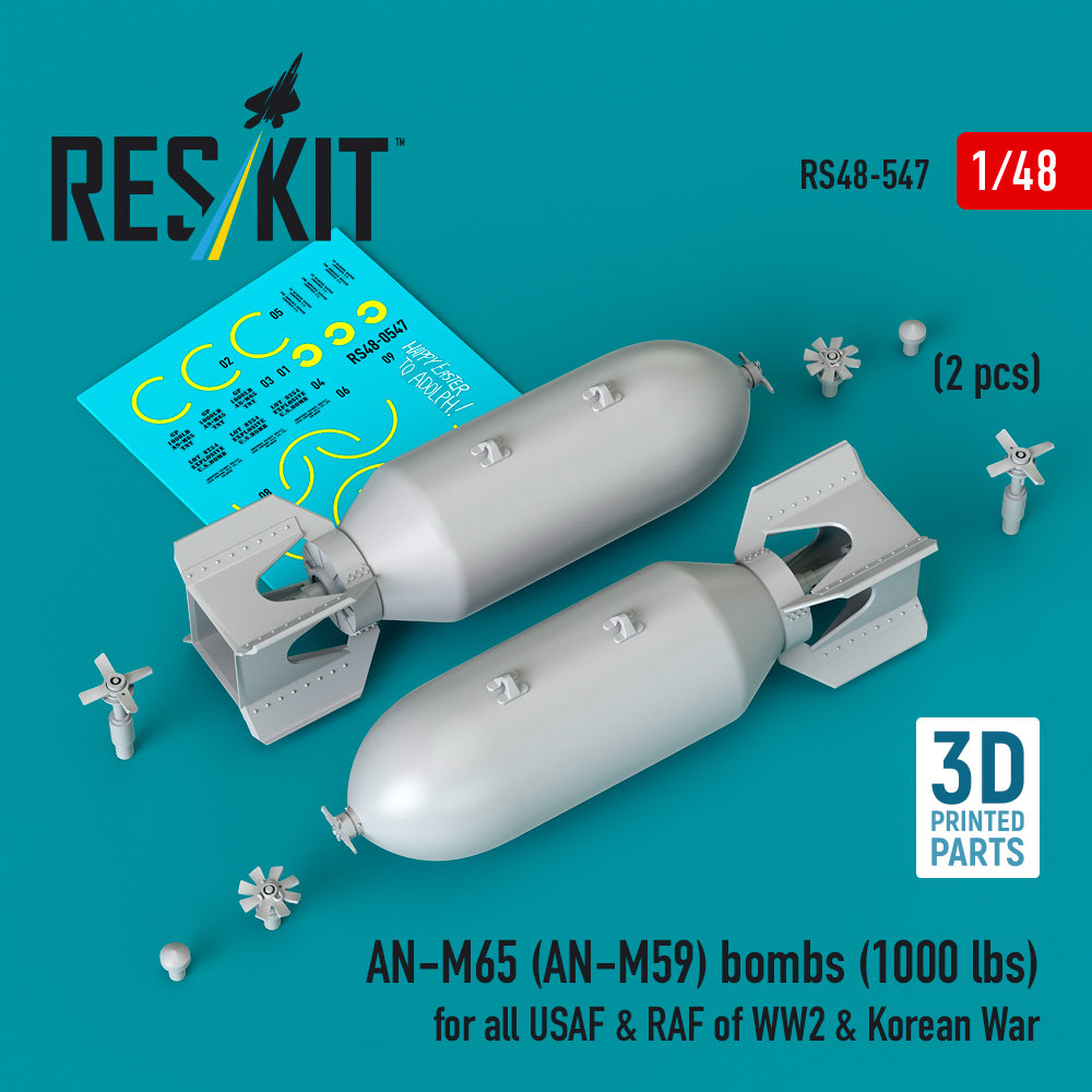 1/48 AN-M65 (AN-M59) bombs 1000 lbs. (2 pcs.)