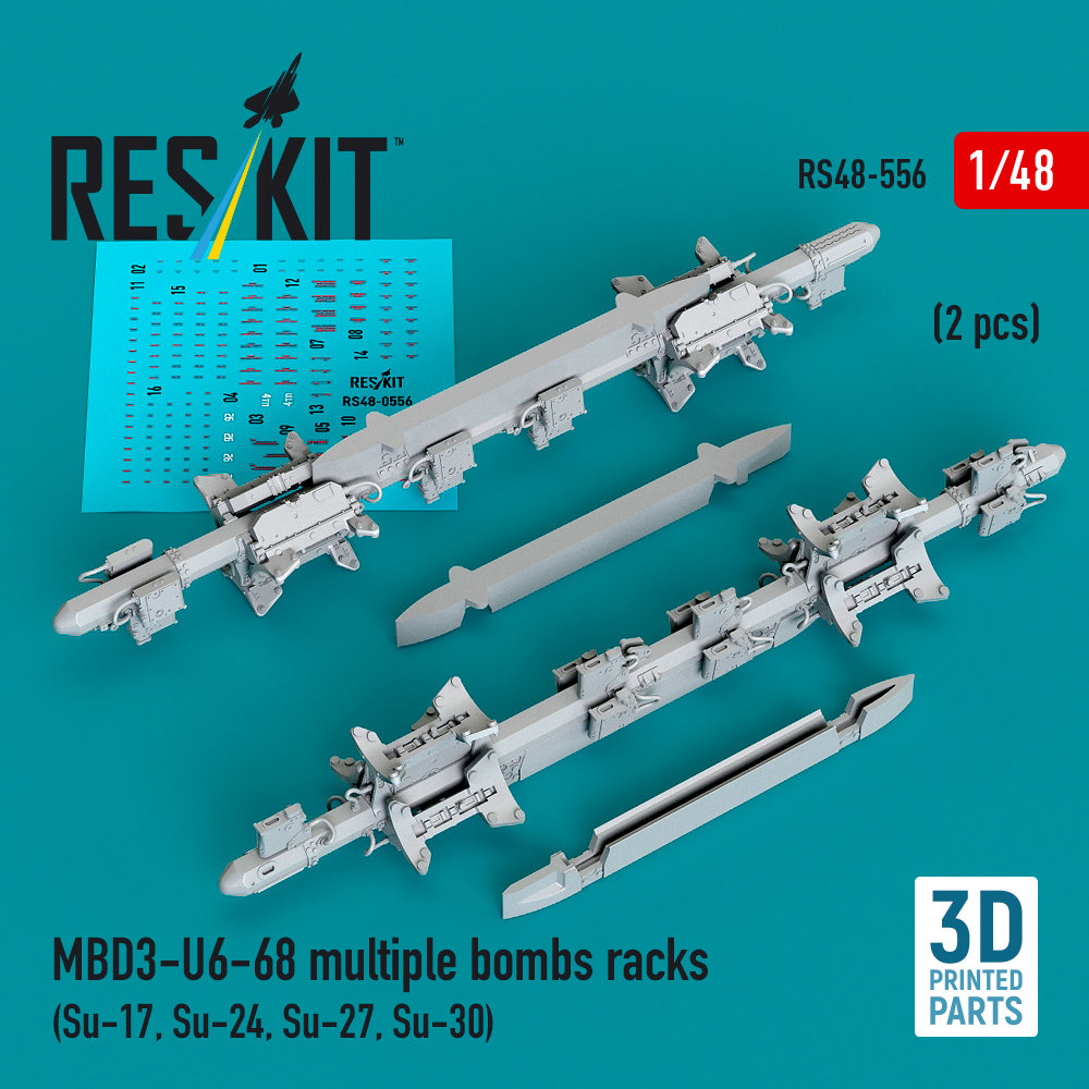 1/48 MBD3-U6-68 multiple bombs racks (2 pcs.)