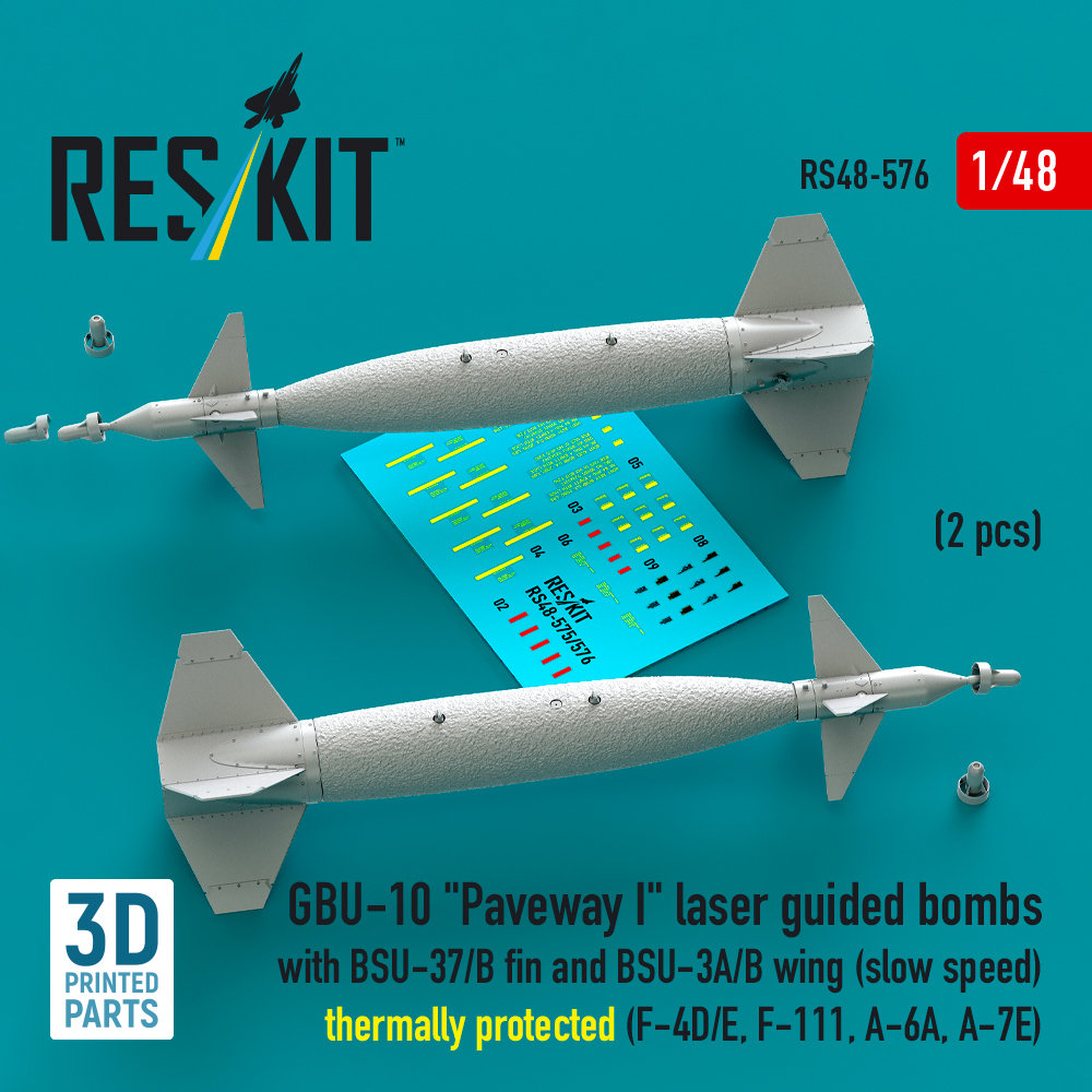 1/48 GBU-10 Paveway I w/ BSU-37B fin&BSU-3AB TP