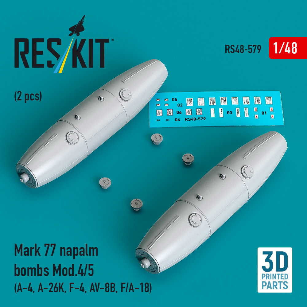 1/48 Mark 77 napalm bombs Mod.4,5 (2 pcs.)