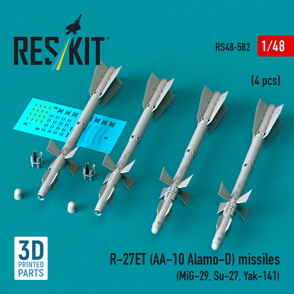 1/48 R-27ET (AA-10 Alamo-D) missiles (4 pcs.)