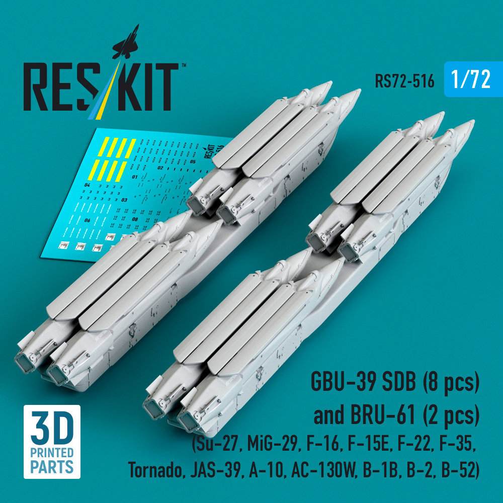 1/72 GBU-39 SDB (8 pcs) and BRU-61 (2 pcs.)