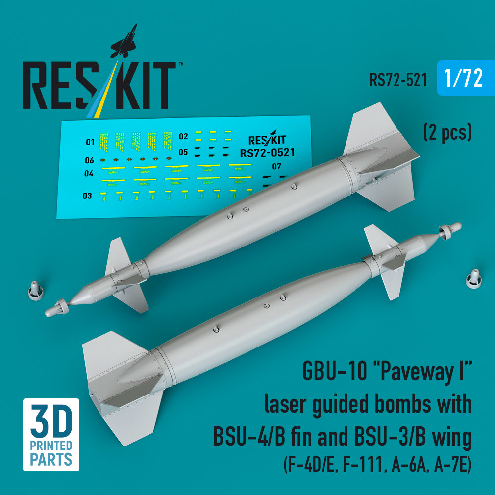 1/72 GBU-10 Paveway I w/ BSU-4/B fin&BSU-3/B wing