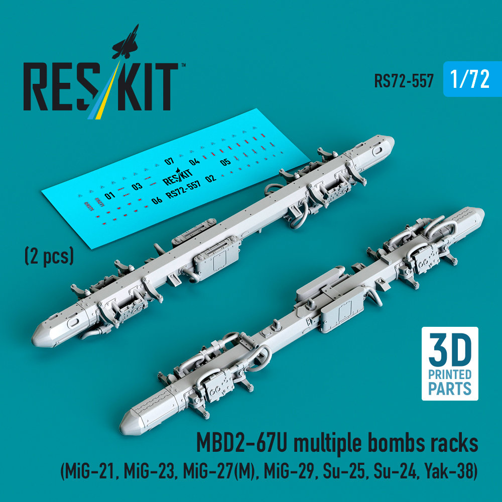 1/72 MBD2-67U multiple bombs racks (2 pcs.)