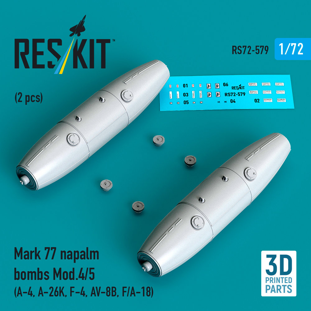 1/72 Mark 77 napalm bombs Mod.4,5 (2 pcs.)