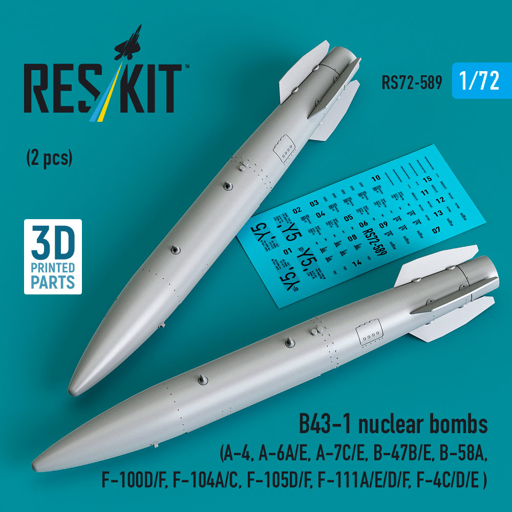 1/72 B43-1 nuclear bombs (2 pcs.)