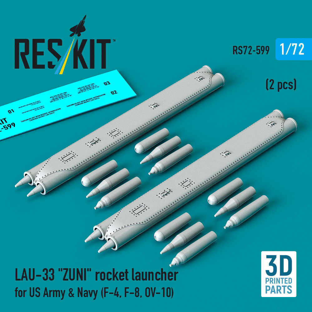 1/72 LAU-33 ZUNI rocket launcher US Army&Navy (2x)