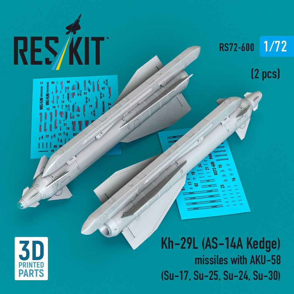 1/72 Kh-29L (AS-14A Kedge) missiles w/ AKU-58 (2x)