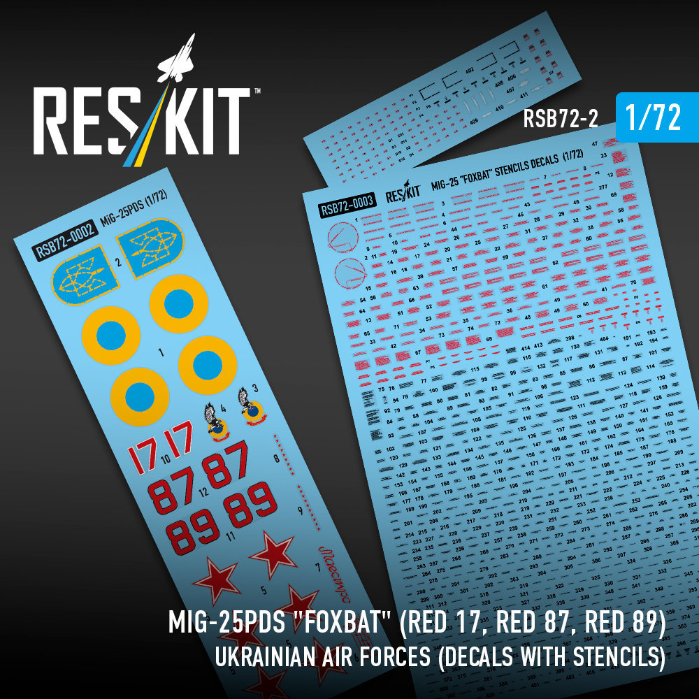 1/72 Decals MiG-25PDS 'Foxbat' Ukrainian AF
