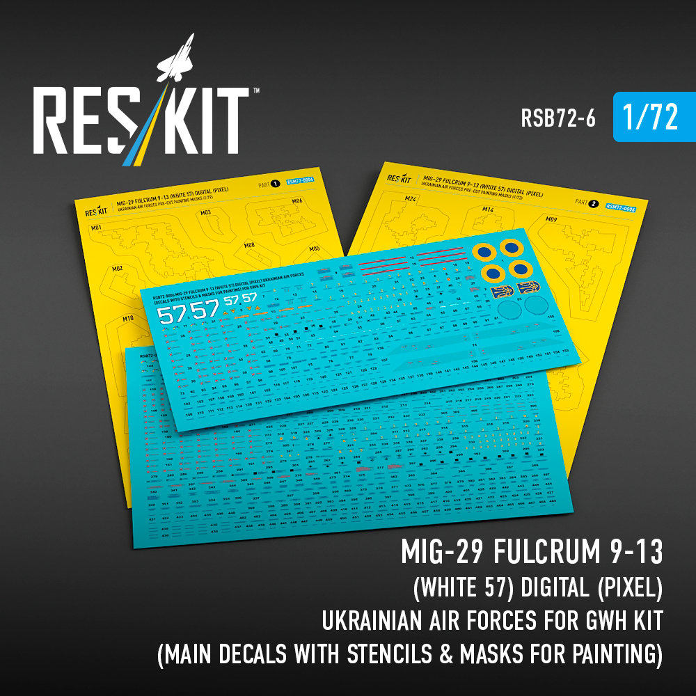 1/72 MiG-29 Fulcrum 9-13 (White 57) Digital UAF