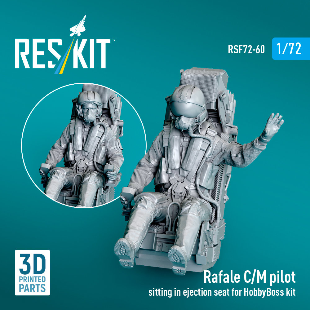 1/72 Rafale C pilot sitting in eject.seat (HOBBYB)