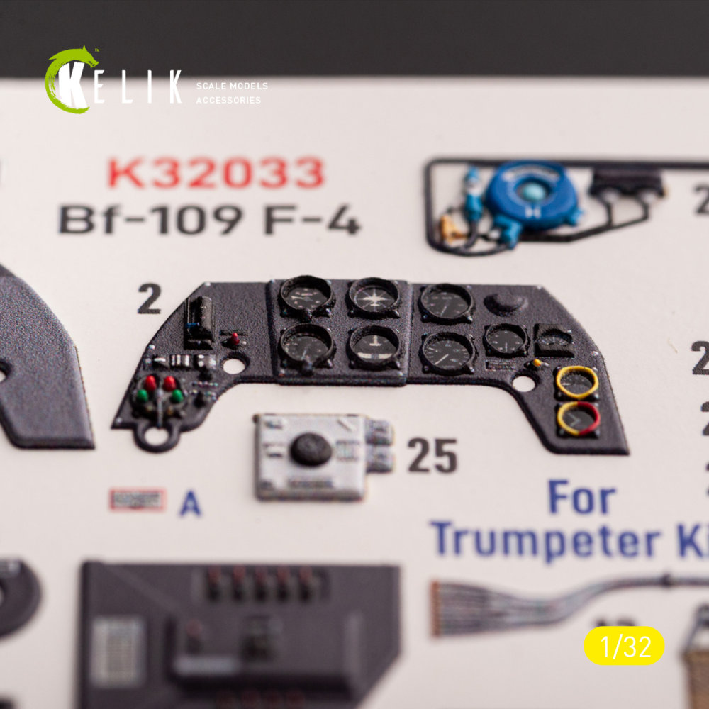 1/32 BF-109 F-4 - interior 3D (TRUMP)
