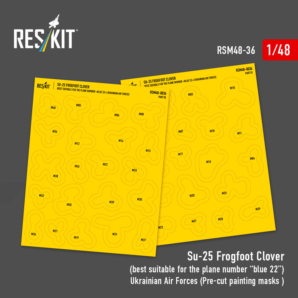 1/48 Su-25 Frogfoot Clover masks