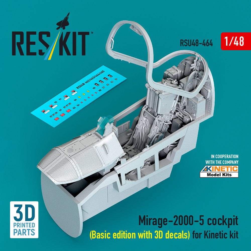 1/48 Mirage 2000-5 cockpit (Basic ed.w/ 3D) (KIN) 