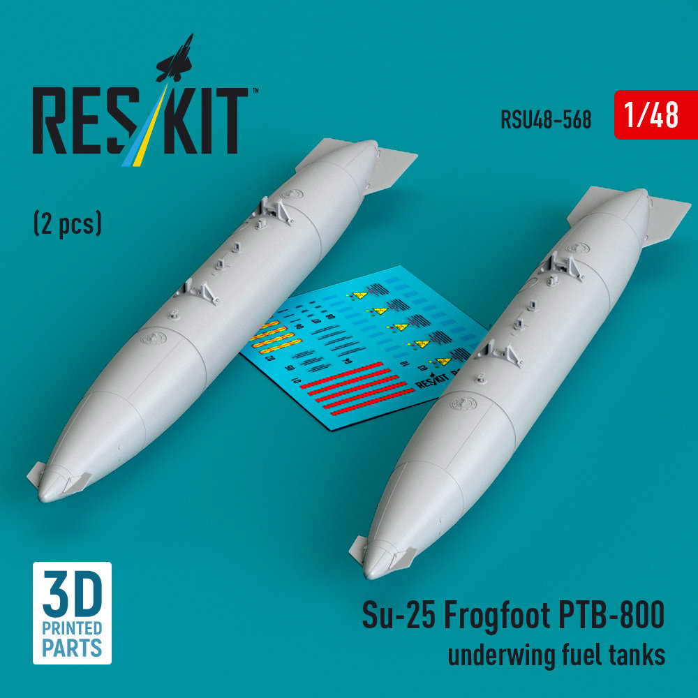 1/48 Su-25 Frogfoot PTB-800 underw.fuel tanks (2x)