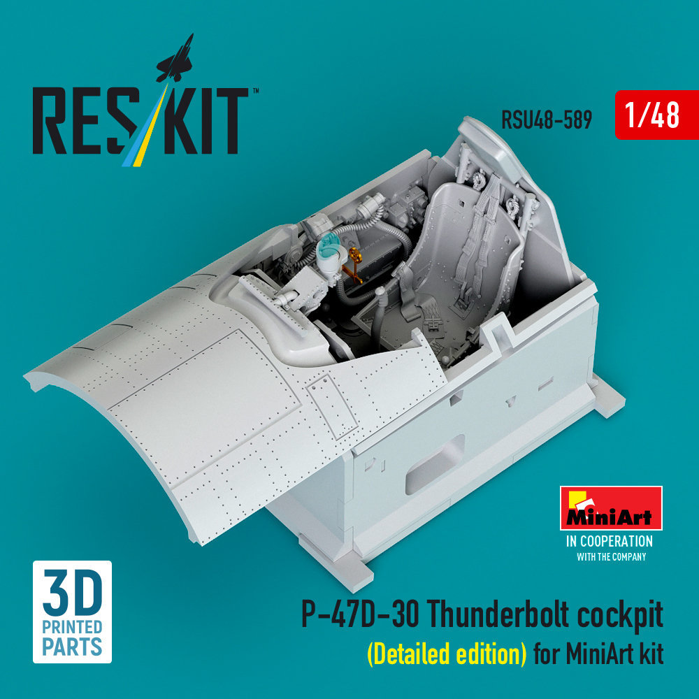 1/48 P-47D-30 Thunderbolt cockpit Detailed (MINA)
