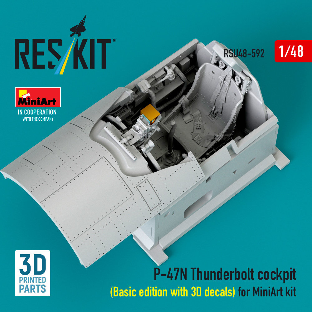 1/48 P-47N Thunderbolt cockpit Basic (MINA)
