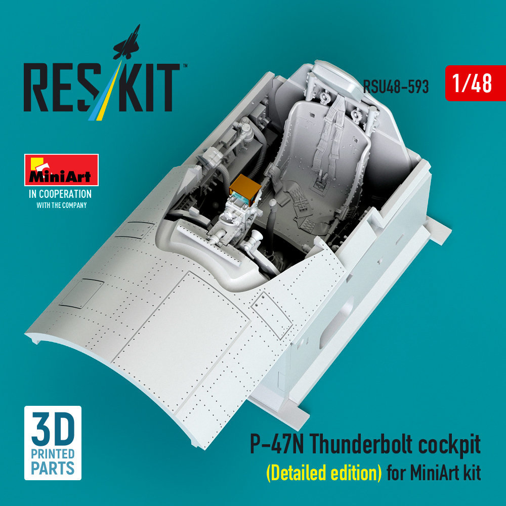 1/48 P-47N Thunderbolt cockpit Detailed (MINA)