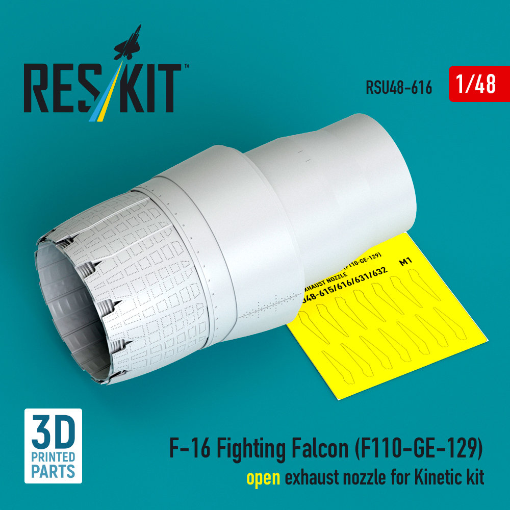 1/48 F-16 Fight.Falcon (F110-GE-129) exh.noz.(KIN)