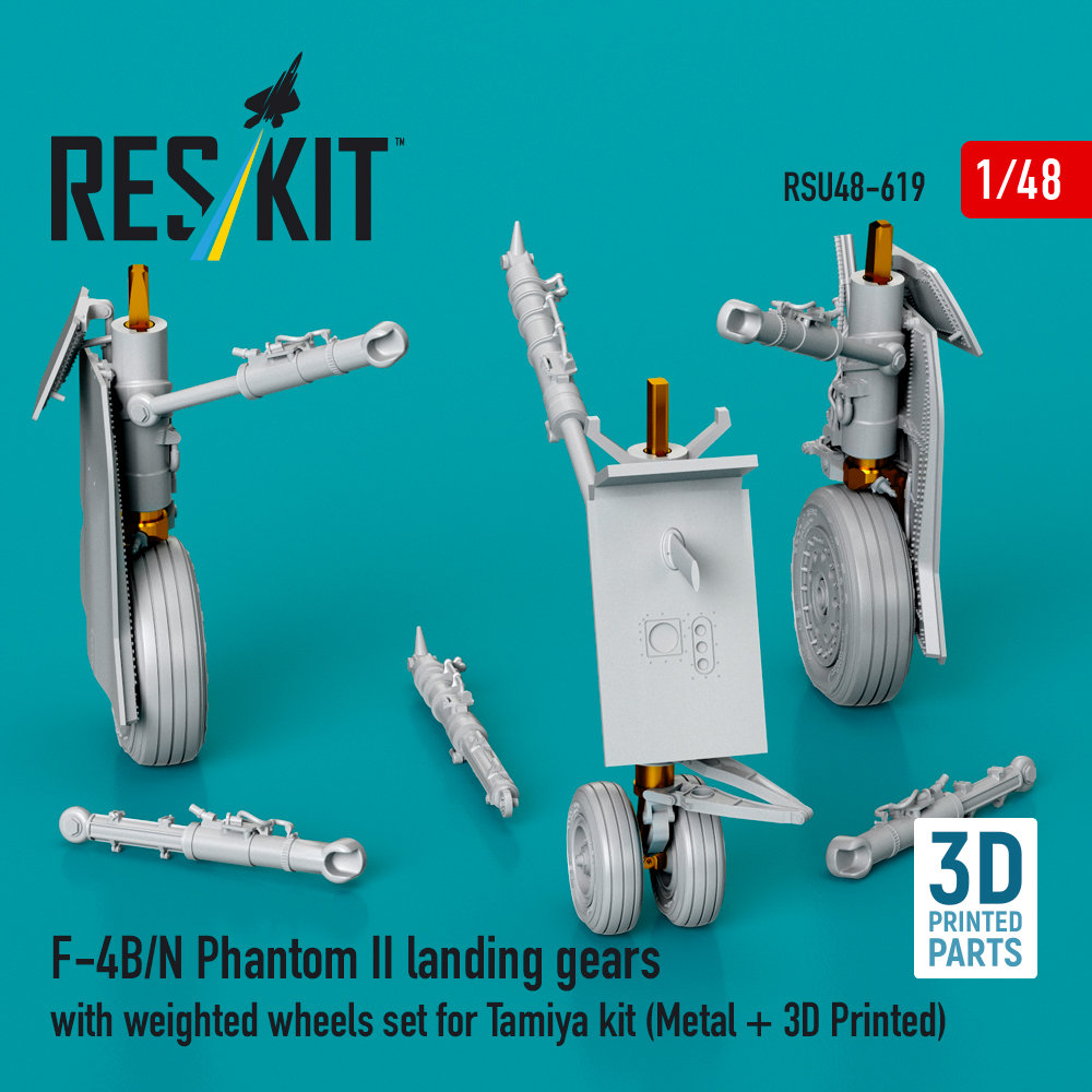1/48 F-4B/N Phantom II land.gears w/weighted wheel