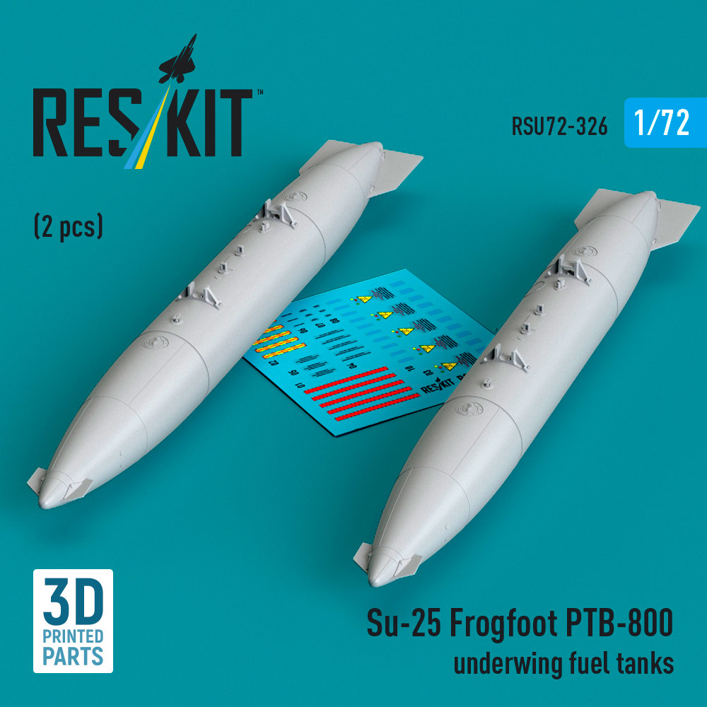 1/72 Su-25 Frogfoot PTB-800 underw.fuel tanks (2x)