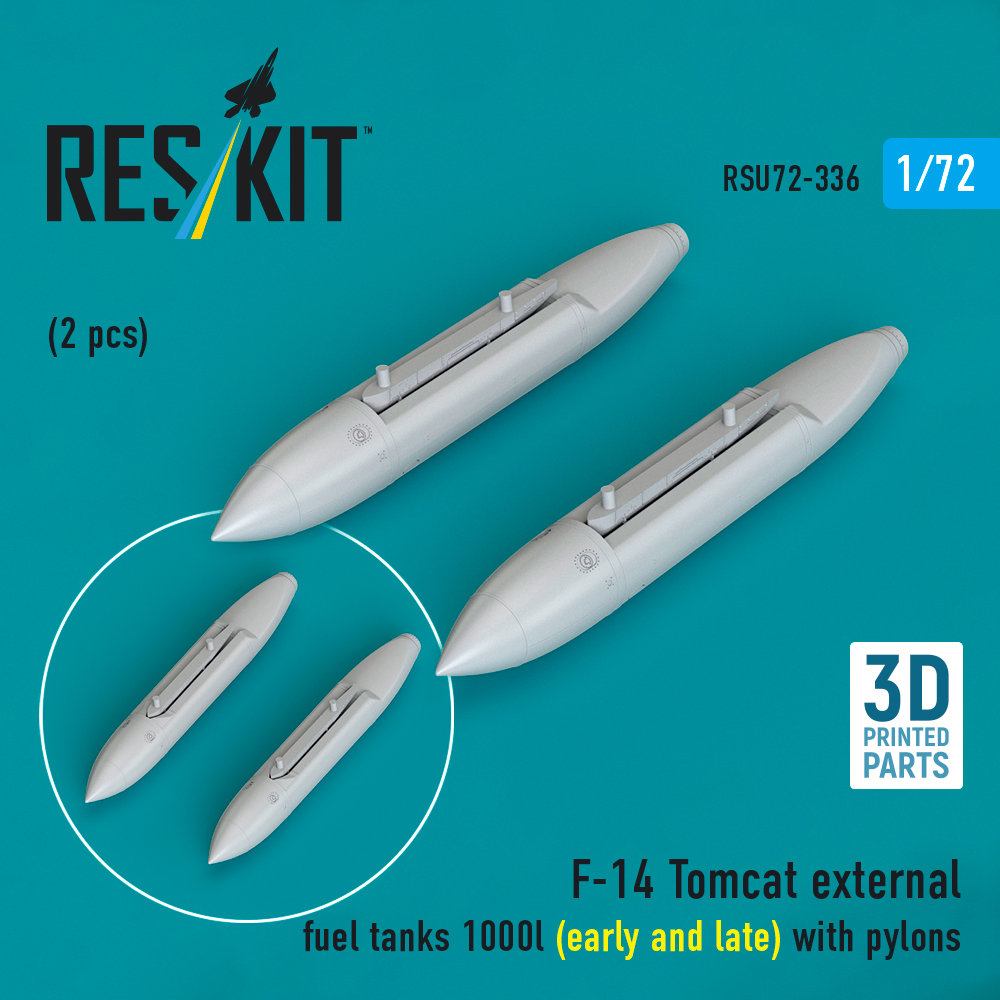 1/72 F-14 Tomcat extern.fuel tanks 1000l w/ pylons