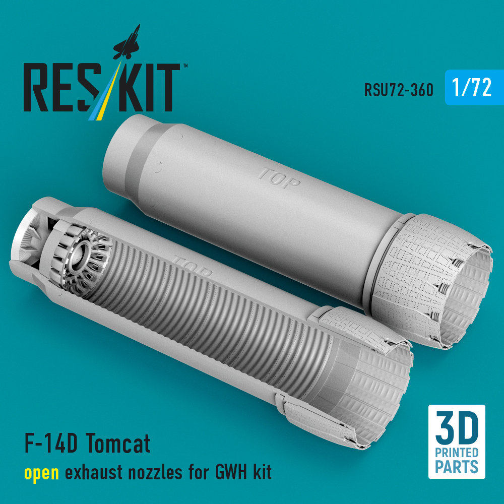 1/72 F-14D Tomcat open exhaust nozzles (GWH)
