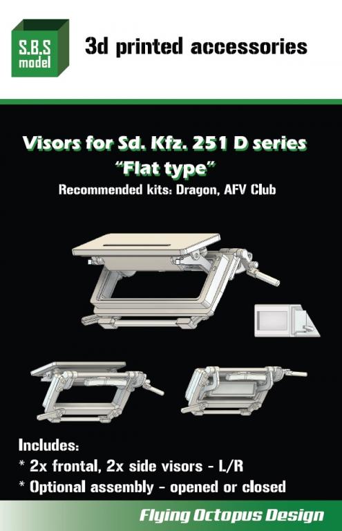 1/35 Visors for Sd. Kfz.251 D 'Flat type'