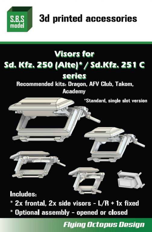 1/35 Visors for Sd. Kfz.250 (Alte) / Sd. Kfz.251 C