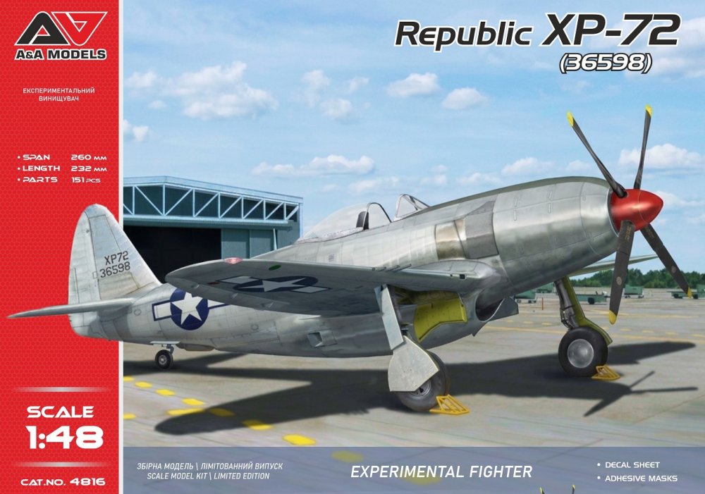 1/48 Republic XP-72 exper.fighter (4-blade prop.)