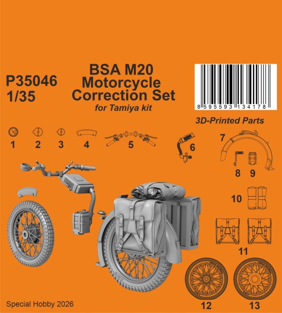 1/35 BSA M20 Motorcycle Correct.Set (TAM) 3D-Print
