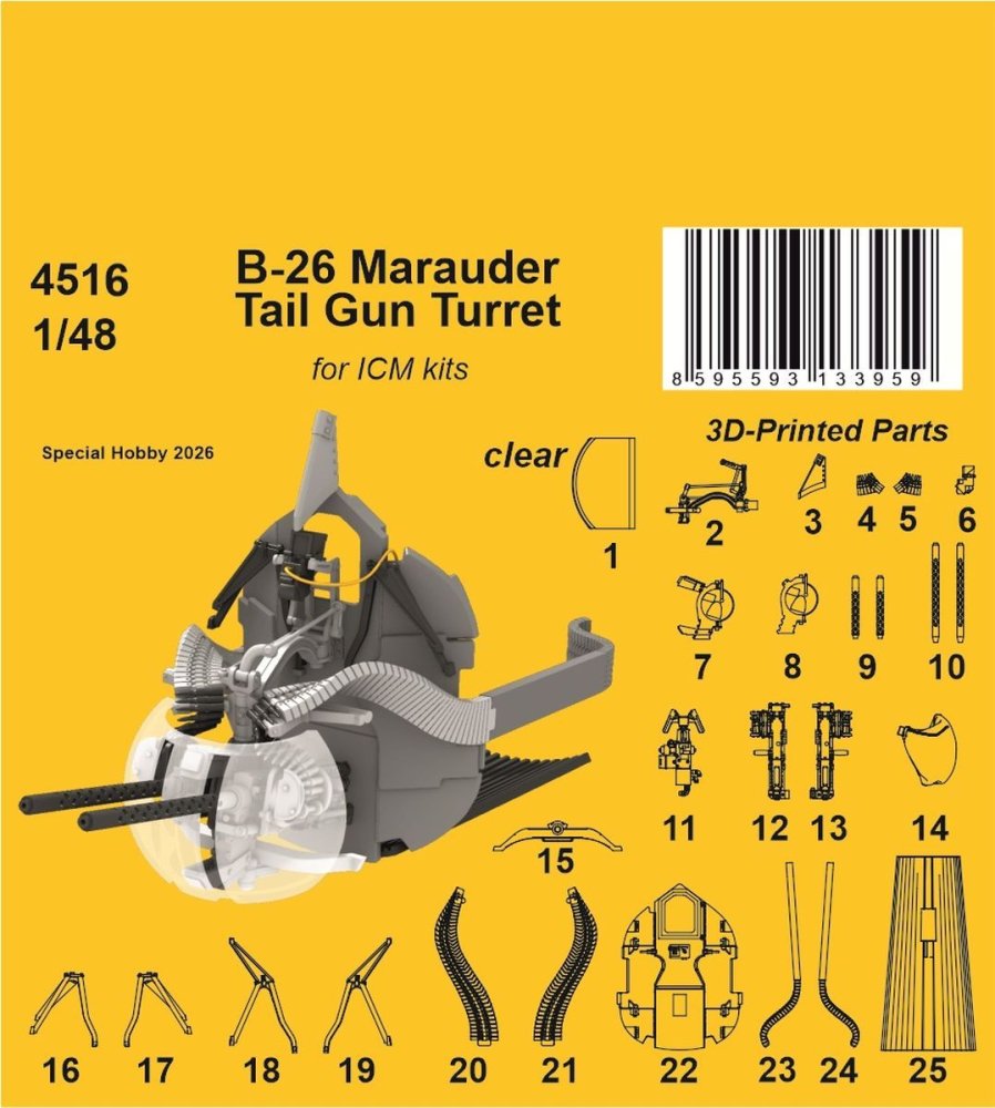 1/48 B-26 Marauder Tail Gun Turret (ICM)
