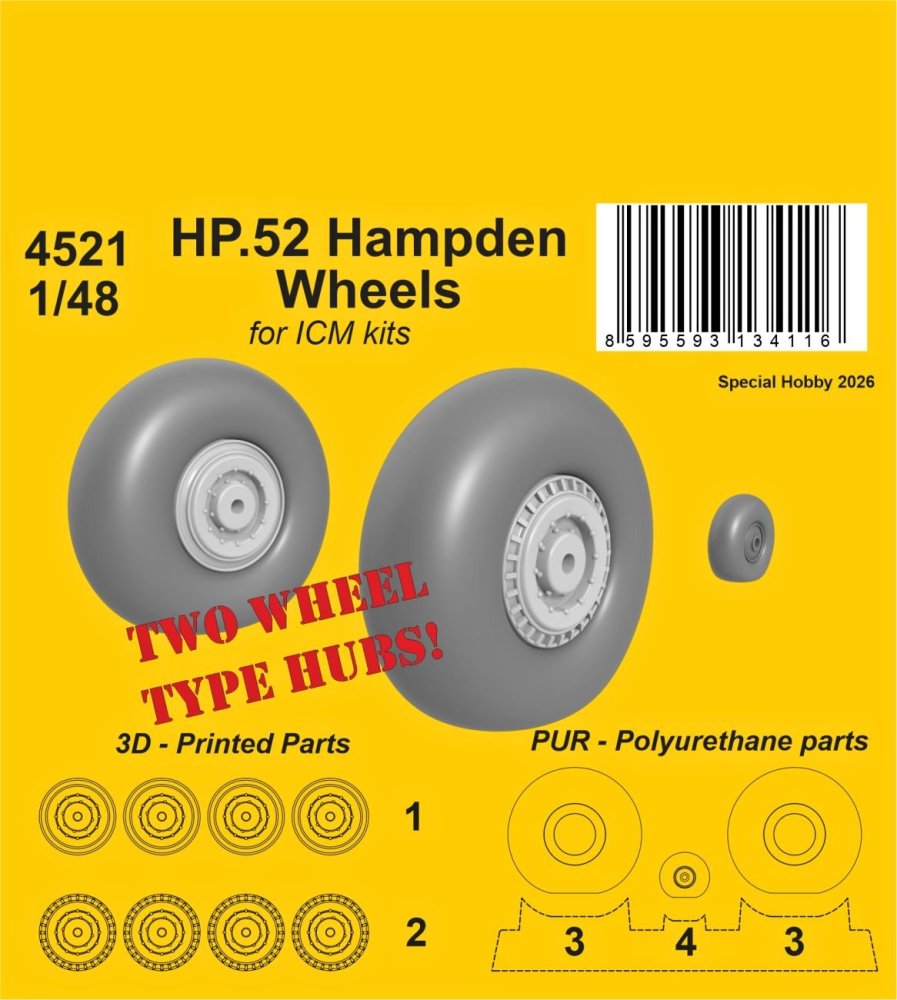 1/48 HP.52 Hampden Wheels (ICM)