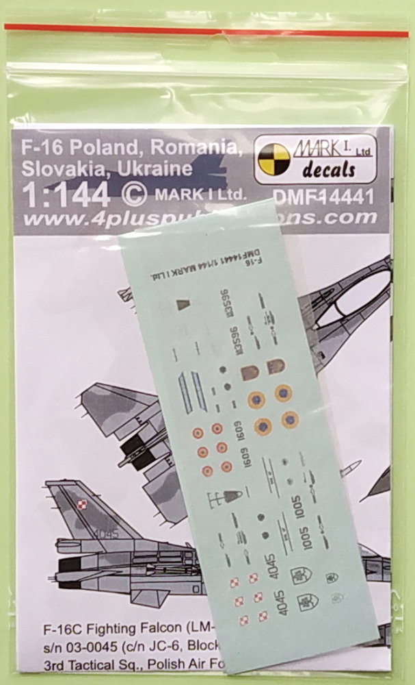 1/144 Decals F-16 in service (PL, SK, RO, UA)