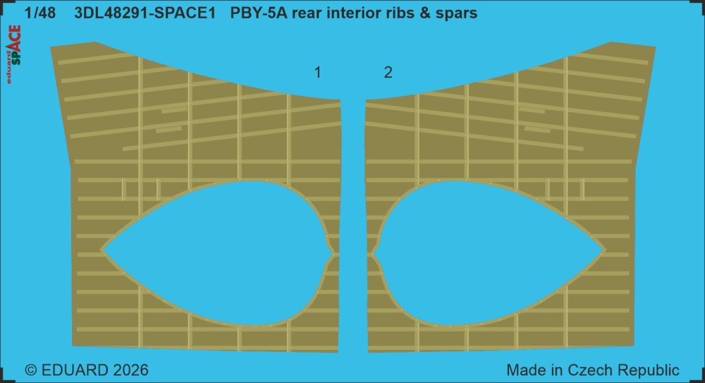 1/48 PBY-5A rear interior ribs&spars SPACE (ICM)