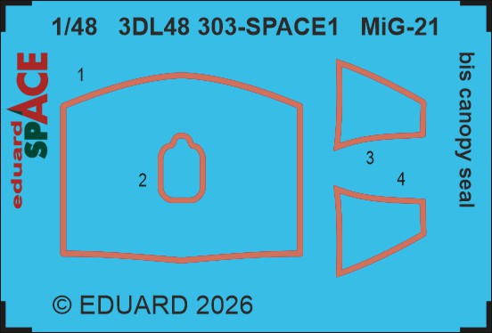 1/48 MiG-21bis canopy seal SPACE (EDU)