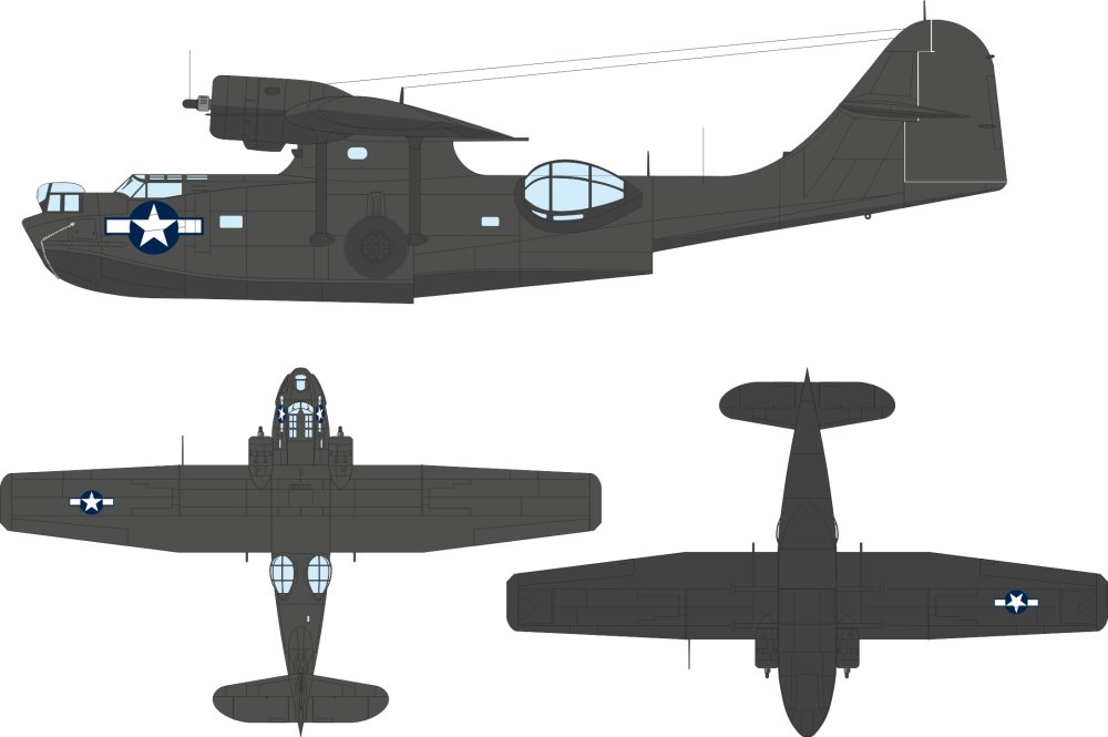 Mask 1/48 PBY-5A US nat.insignia (stars&bars)
