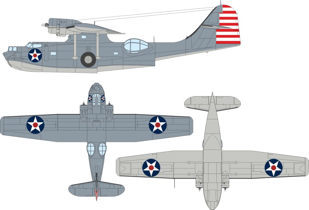 Mask 1/48 PBY-5A US nat.insignia (w/ red center)
