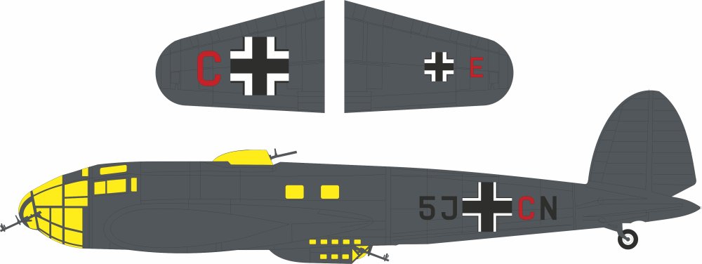 Mask 1/32 He 111P-1 code letters (REV)
