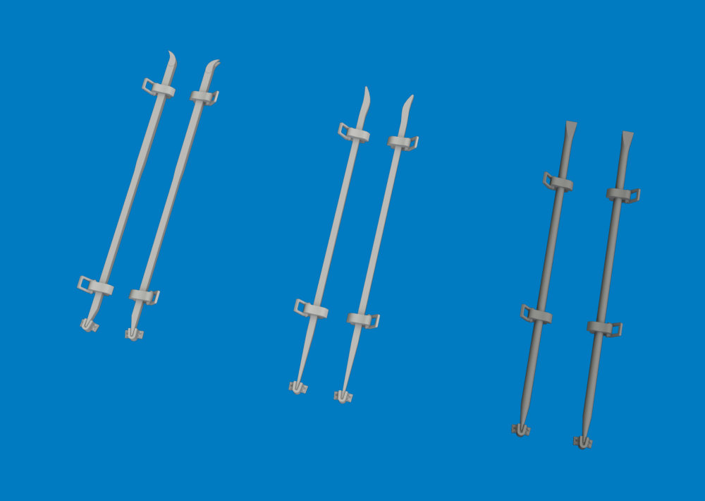 BRASSIN 1/48 WWII German crowbars PRINT