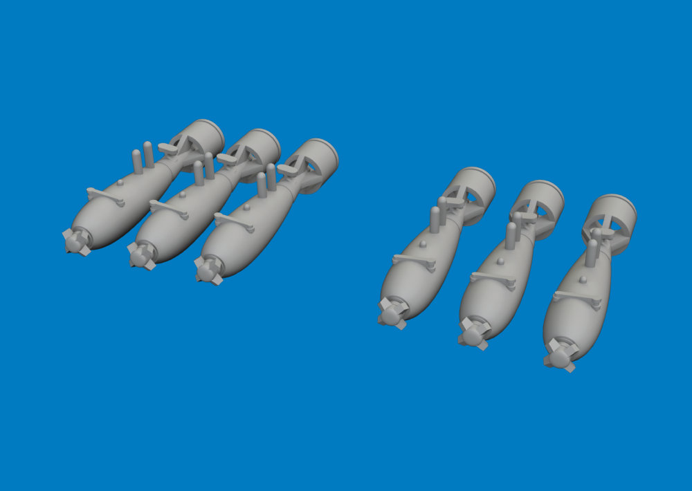 BRASSIN 1/48 P-40 40lb frag bombs PRINT (EDU)