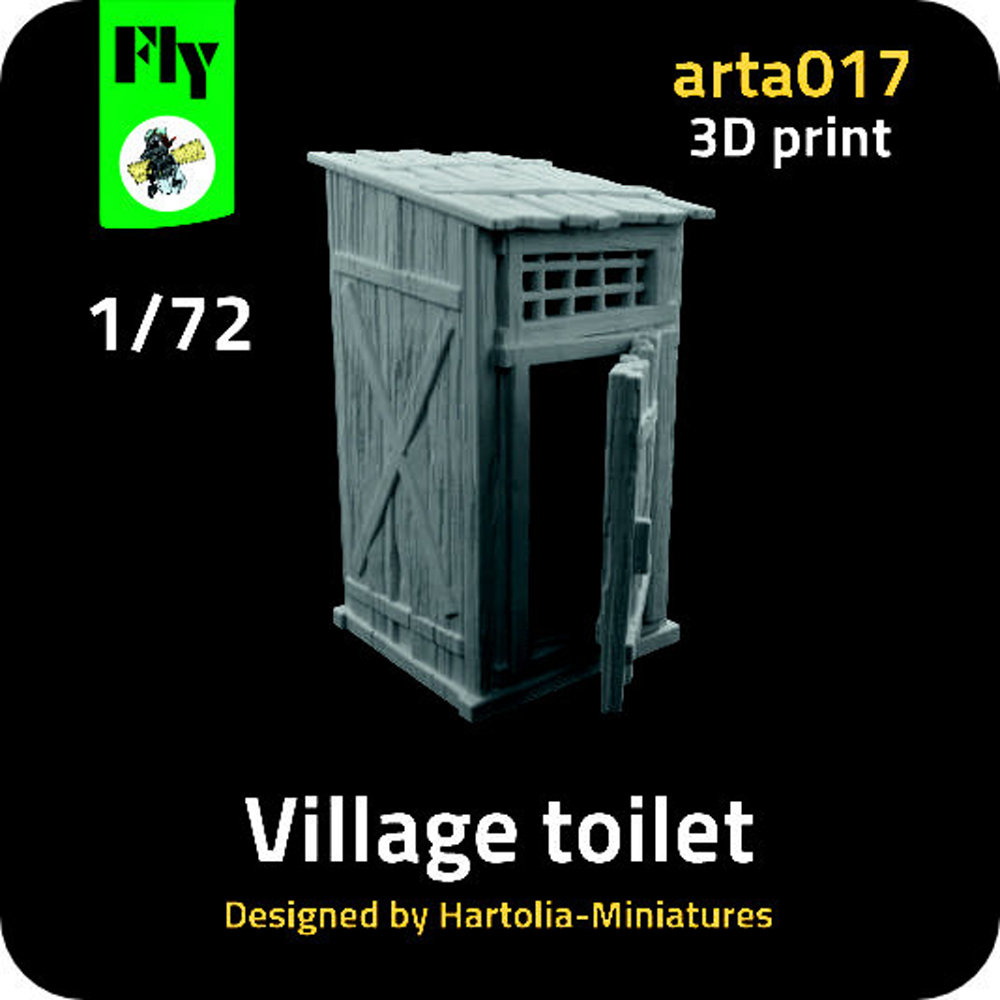 1/72 Village toilet (3D Printed)
