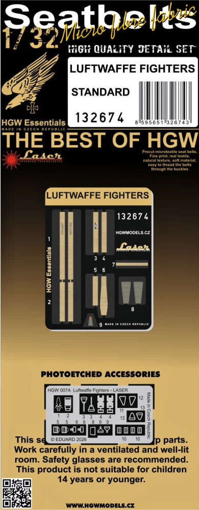 1/32 Seatbelts Luftwaffe Fighters Standard (laser)