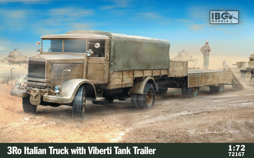 1/72 3Ro Italian Truck with Viberti Tank Trailer