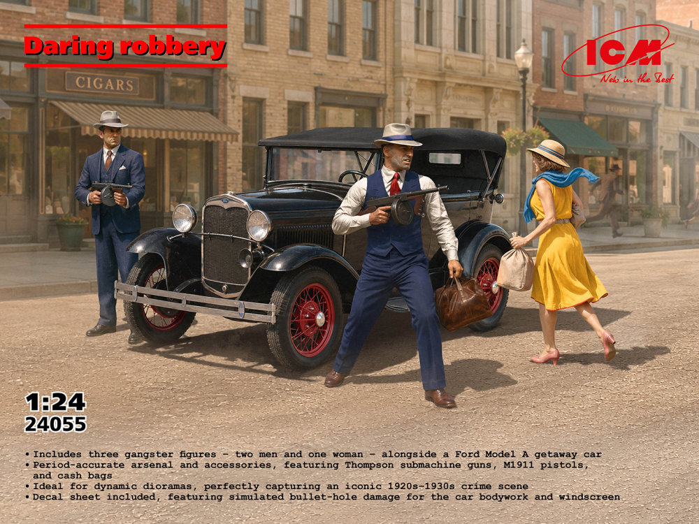 1/24 Daring robbery (Ford Model A & 3 fig.)