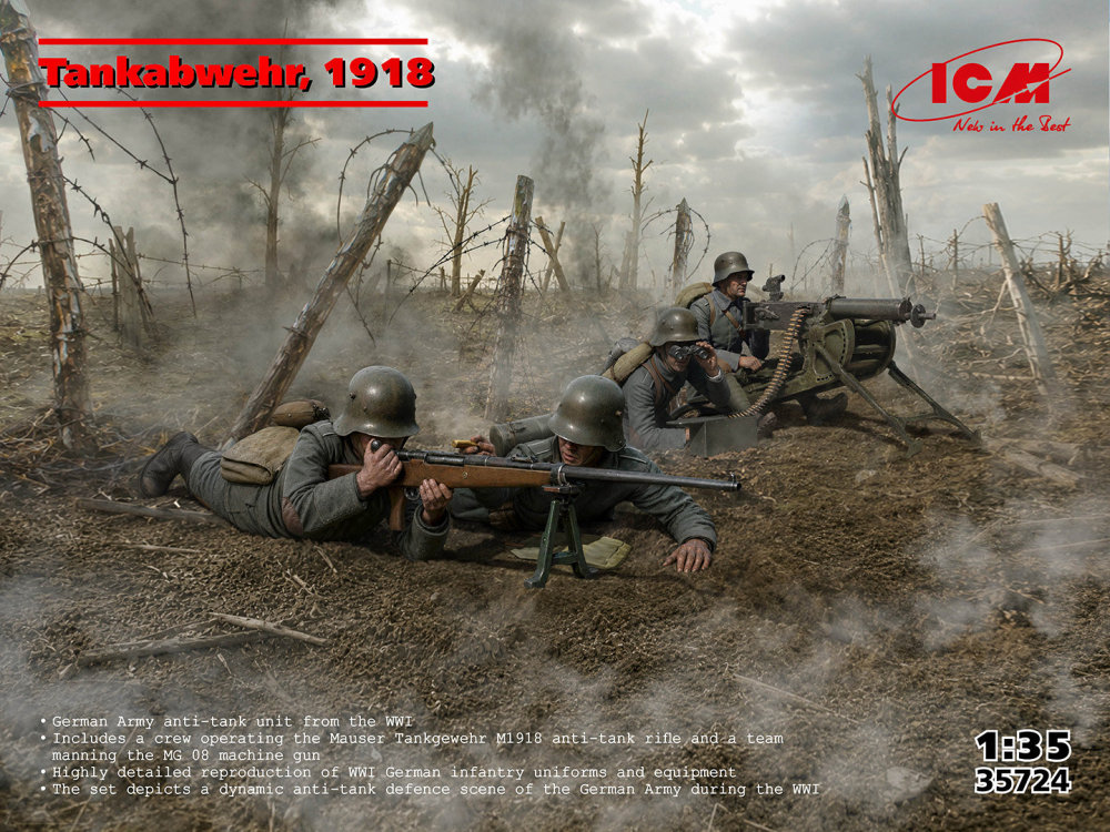 1/35 Tankabwehr, 1918 (4 fig. & equipment)