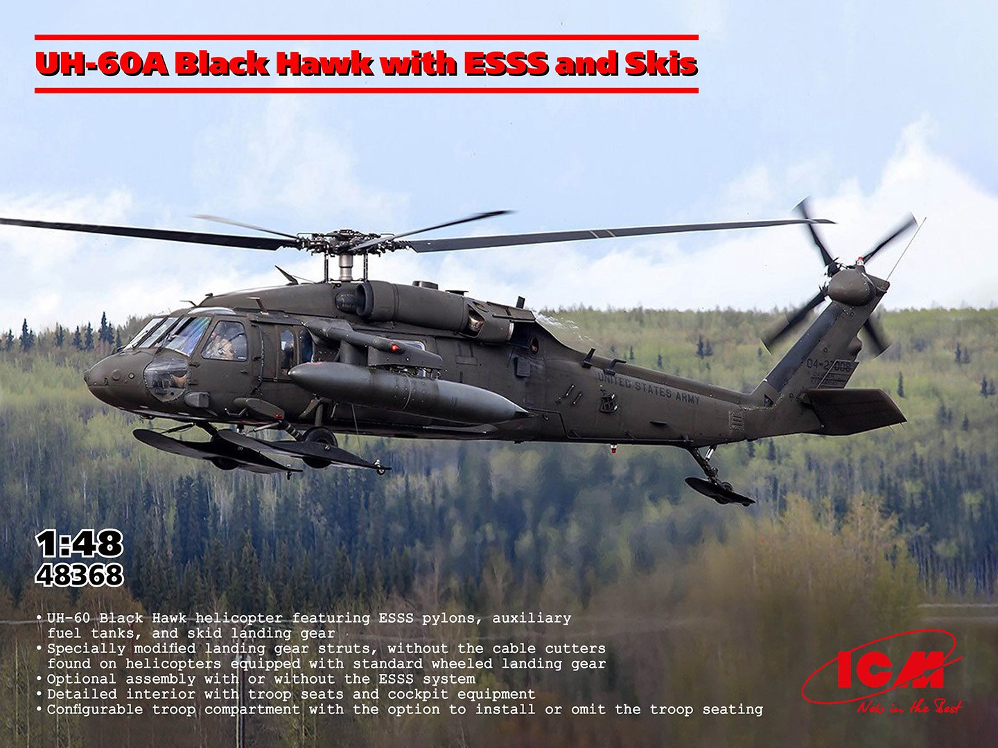 1/48 UH-60A Black Hawk with ESSS and Skis