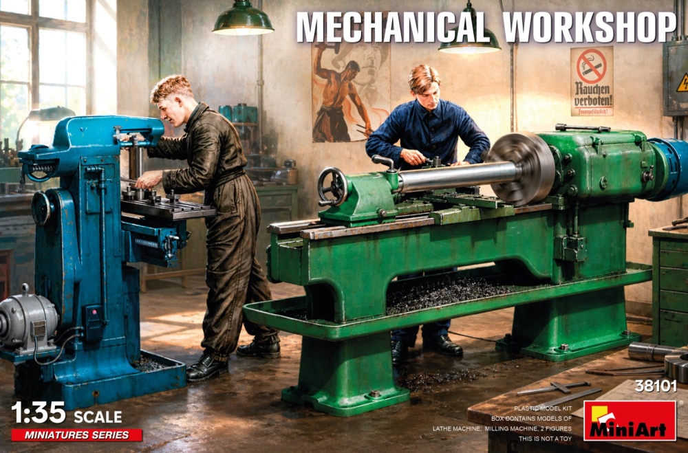1/35 Mechanical Workshop (2 fig. & 2 machines)
