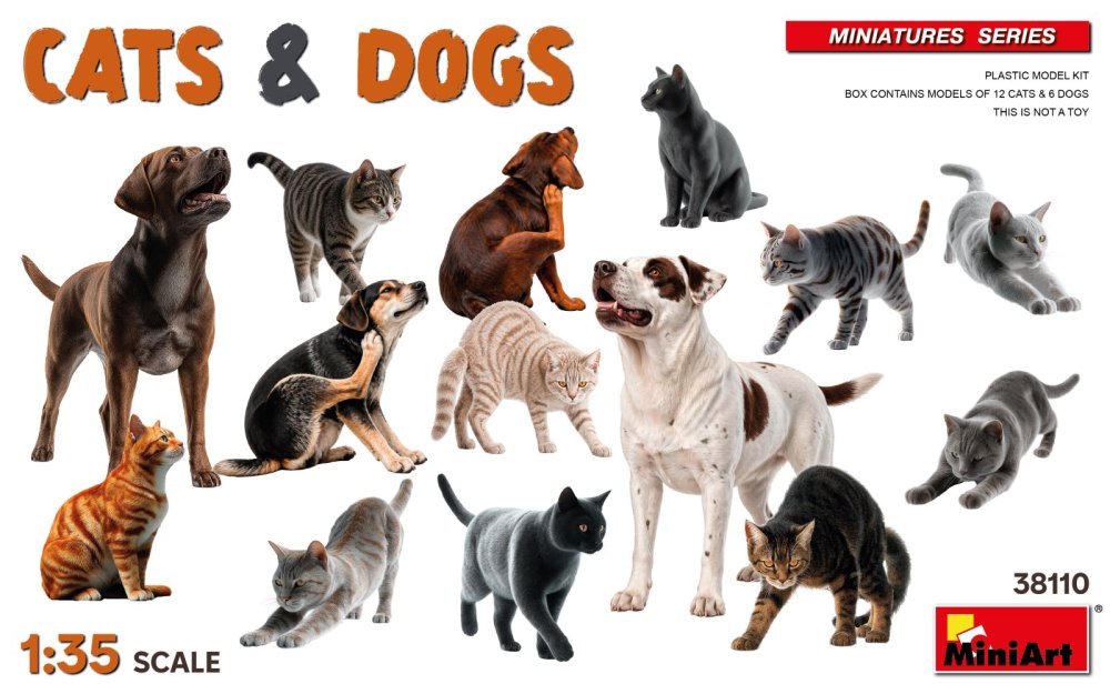 1/35 Cats & Dogs (12+6 pcs.)