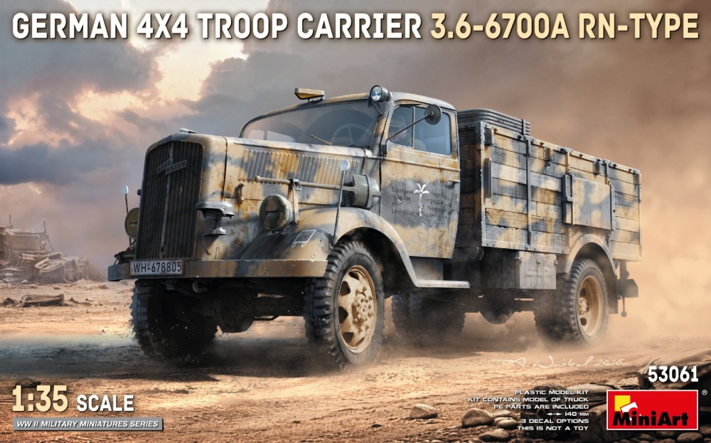 1/35 German 4x4 Troop Carrier 3.6-6700A RN-Type